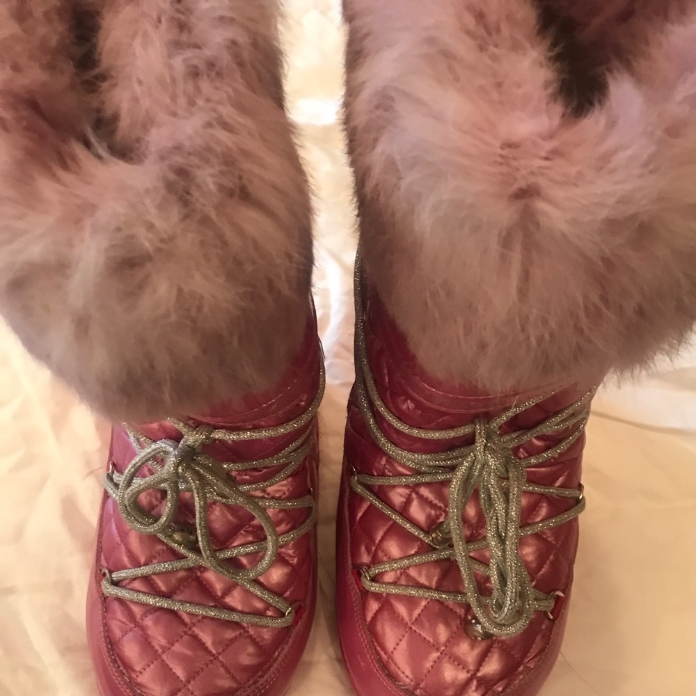 Girls Pink Moon Boots Size 35-37